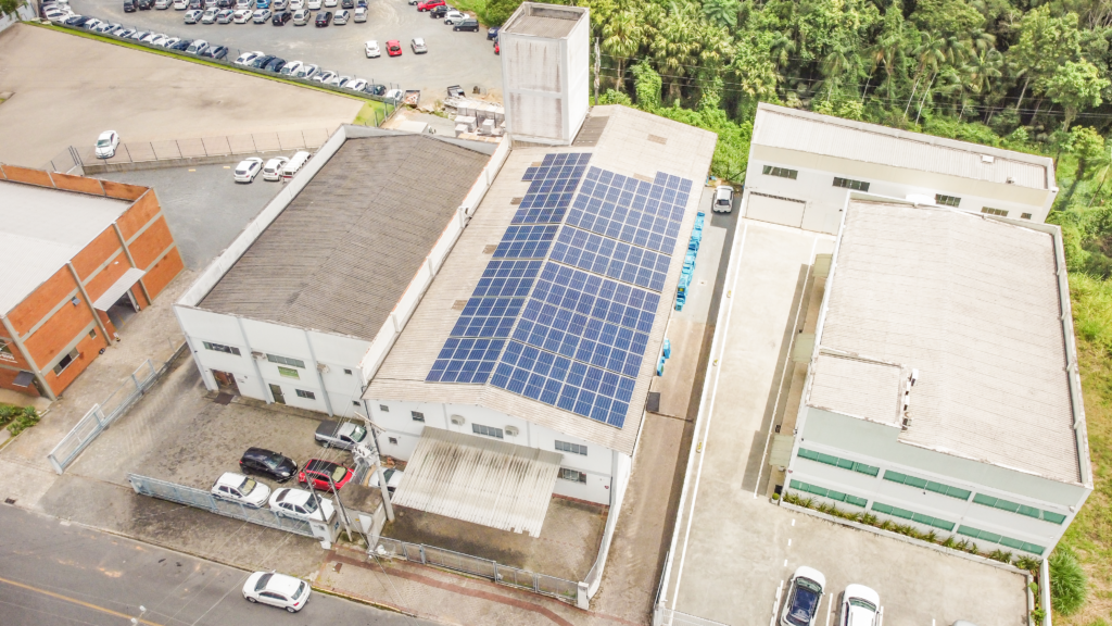 Energia Solar em Blumenau, na empresa Inácio Estamparia